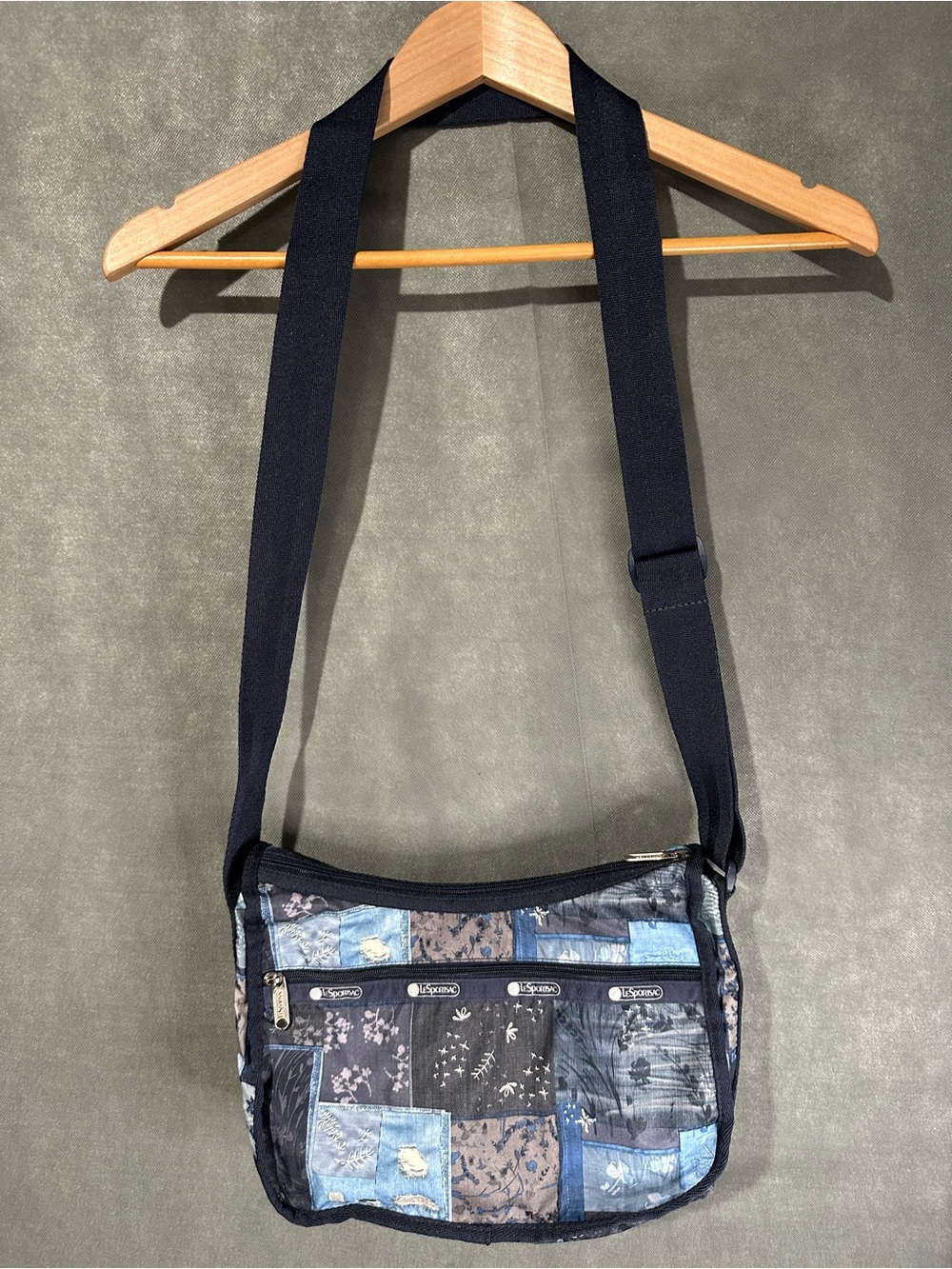 LeSportsac Quilted Patchwork Crossbody Bag (Blue Denim Print)